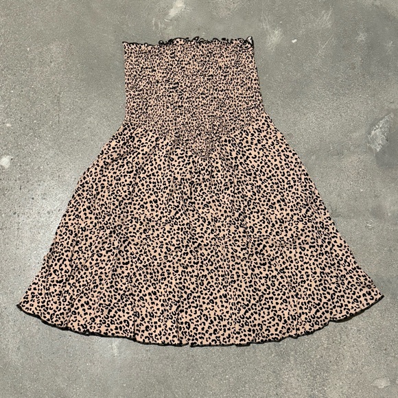 Cheetah Print Tube Top Dress - Picture 1 of 4